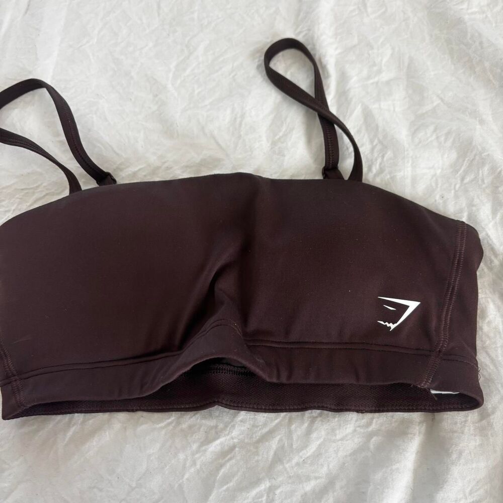Gymshark Dark Brown Strappy Crop Bra
